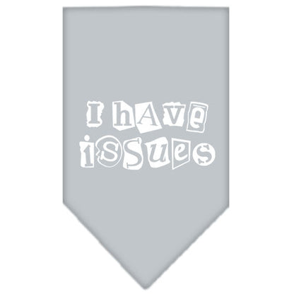 Pet and Dog Bandana Screen Printed, "I Have Issues"