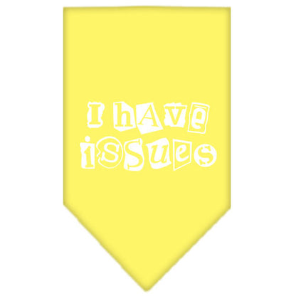 Pet and Dog Bandana Screen Printed, "I Have Issues"