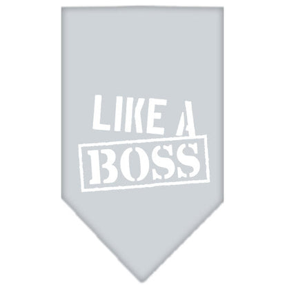 Pet and Dog Bandana Screen Printed, "Like A Boss"