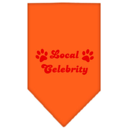 Pet and Dog Bandana Screen Printed, "Local Celebrity"