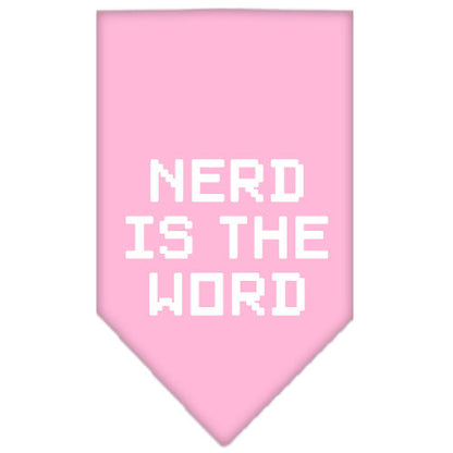 Pet and Dog Bandana Screen Printed, "Nerd Is The Word"