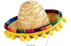 Mexican Mini Hat Headband Party Festival Pet Costume Cute Cat Dog Small Hat Adjustable Holiday Outfit Fun Halloween Birthday