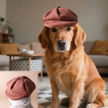Pet Costume Accessories Retro Dog Beret Hat Adjustable Universal Pet Headgear Cat Gentleman's Hat Pet Dress Up Cap Photo Shoot