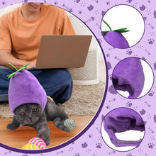Pet Costume Eggplant Hat Cat Cap Head Wrap Christmas Cute Decorative Dog Headwear for Festive Walking Halloween Easter Hiking