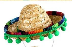 Mexican Mini Hat Headband Party Festival Pet Costume Cute Cat Dog Small Hat Adjustable Holiday Outfit Fun Halloween Birthday