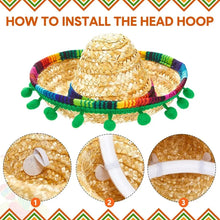 Mexican Mini Hat Headband Party Festival Pet Costume Cute Cat Dog Small Hat Adjustable Holiday Outfit Fun Halloween Birthday