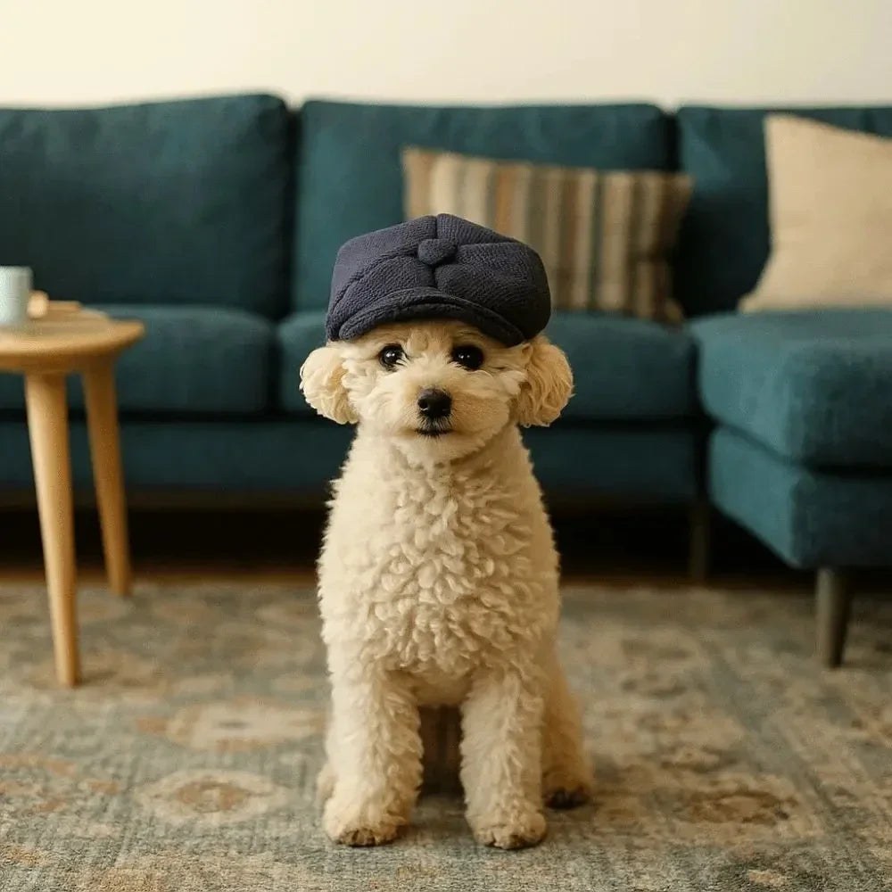 Pet Costume Accessories Retro Dog Beret Hat Adjustable Universal Pet Headgear Cat Gentleman's Hat Pet Dress Up Cap Photo Shoot