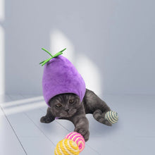 Pet Costume Eggplant Hat Cat Cap Head Wrap Christmas Cute Decorative Dog Headwear for Festive Walking Halloween Easter Hiking