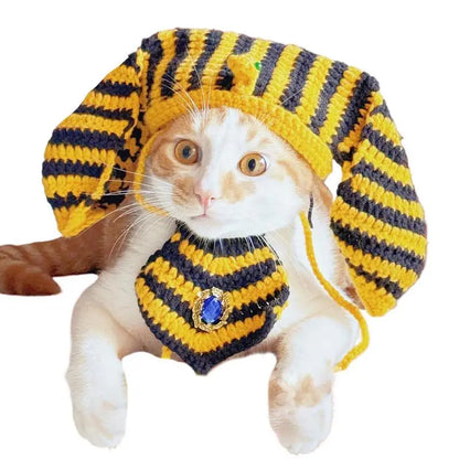 Funny Dog Costumes Egyptian Pet Costume Accessory Party Outfits Adjustable Hat Bandana Photo Props for Small Medium Breeds Cat