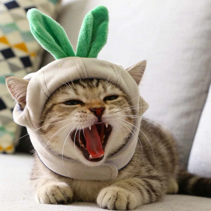 Funny Cat Dog Hat With Ears, Cute Pet Headgear Ear Opening Accessory For Small Medium Cats Dogs, Adorable Pet Costume Headwear