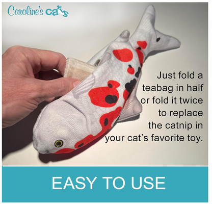 Caroline's Cats Silvervine Powder Packets for Cat Toys - Gall Fruit Refill Pouches More Potent Than Catnip Replacements for Flapping Bird, Flopping Fish, and More