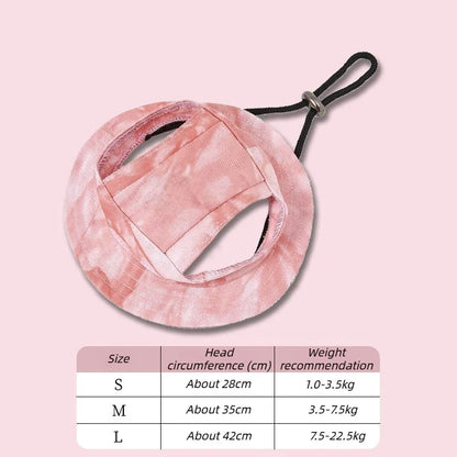 Adjustable Dog Cap Printed Puppy Hat for Small Medium Dogs Pug Corgi Dachshund Outdoor Sun Shade Daily Pet Costume Accessory Use