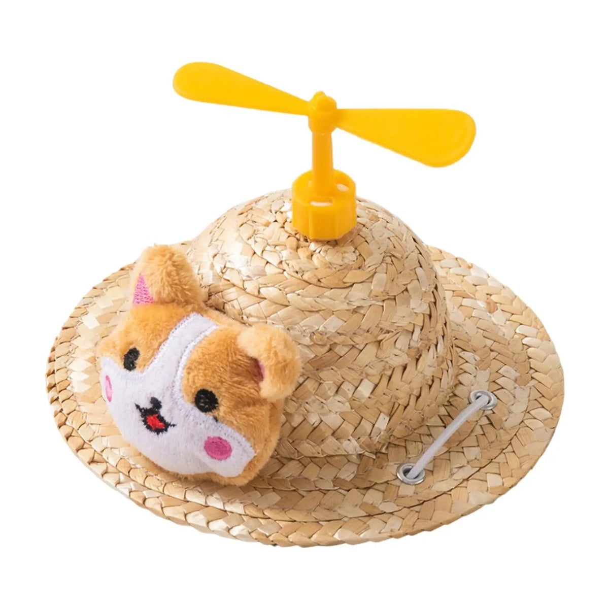 Pet Straw Hat Cute Party Dress up Adjustable Chin Strap Dog Hat Pets Accessory Pet Costume Hat for Outdoor Sports Summer Walking