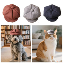 Universal Pet Dress Up Retro Pet Beret Adjustable Pet Costume Accessory Cat Dog Gentleman's Hat Pet Peaked Cap Cat&Dog