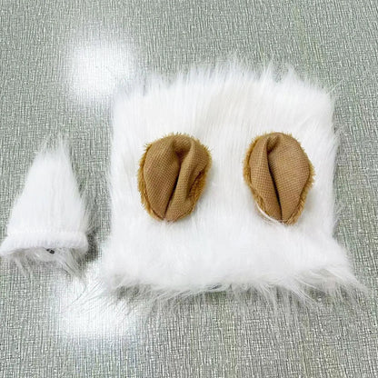 Pet Costume Funny Dog Lion Mane With Ears Wig Hat Pet Lion Headpiece Halloween Party Photo Prop Cute Animal Costume