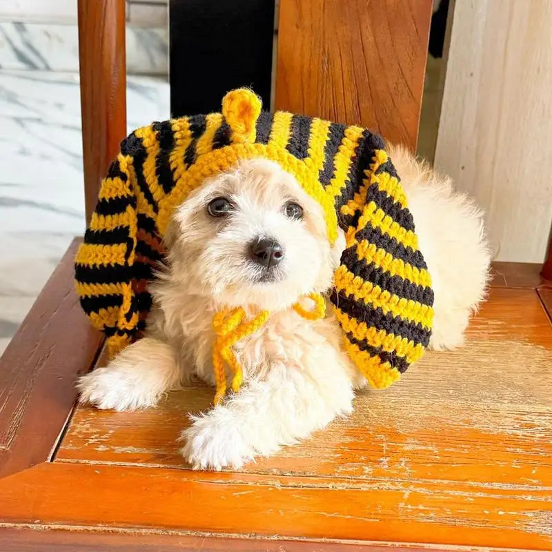 Funny Dog Costumes Egyptian Pet Costume Accessory Party Outfits Adjustable Hat Bandana Photo Props for Small Medium Breeds Cat