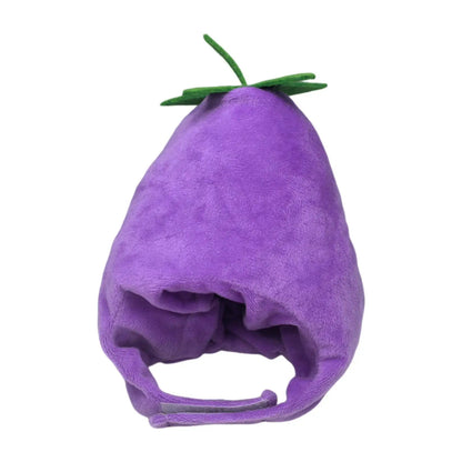 Pet Costume Eggplant Hat Cat Cap Head Wrap Christmas Cute Decorative Dog Headwear for Festive Walking Halloween Easter Hiking