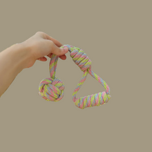 Rainbow Hemp Tug Toy | Monkey Fist