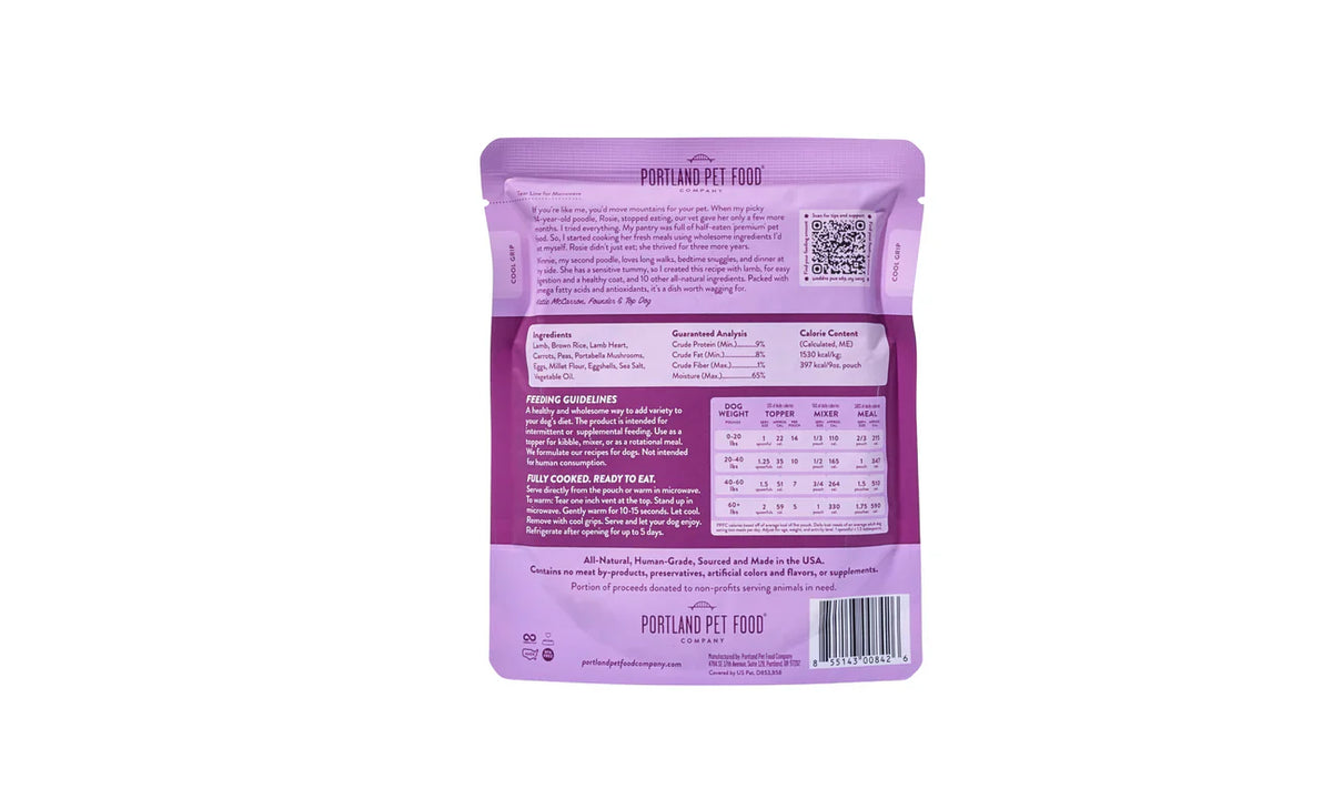Portland Dog Winnie's Lamb & Rice (9oz)
