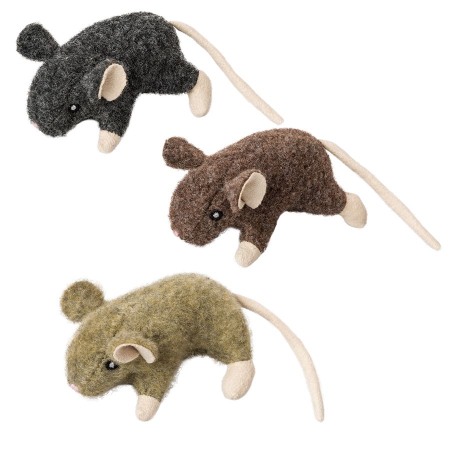 Spot Wool Mouse Willie with Catnip Assorted 3.5in