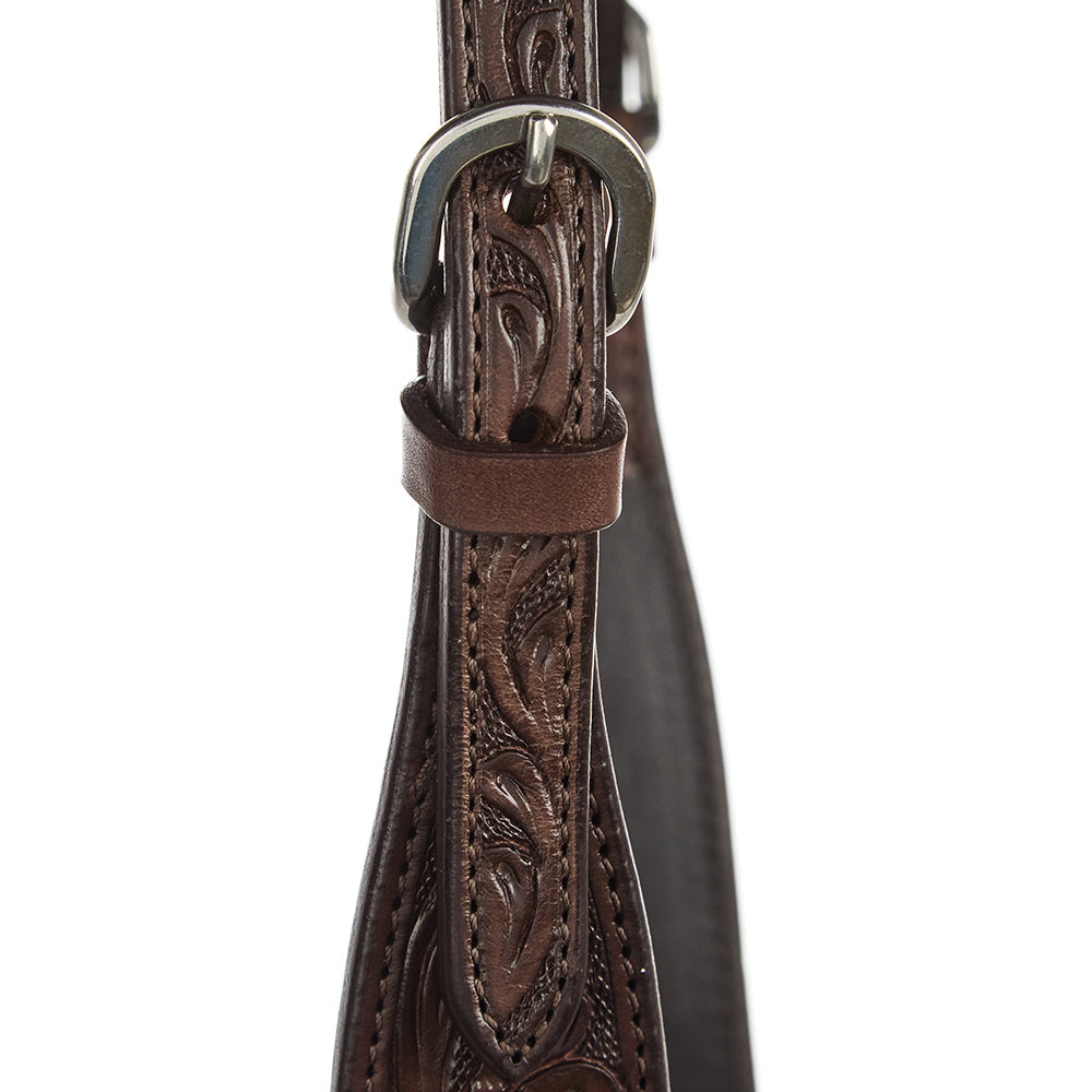 WD-SEH3 Chocolate Floral Single Ear Headstall