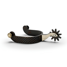 AJ Tack Black Rasp Western Spurs for Men