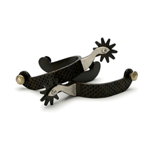 AJ Tack Black Rasp Western Spurs for Men