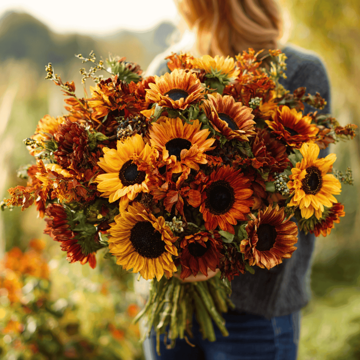 Autumn Beauty Sunflower Seeds – Heirloom, Branching, 5-8 Inch Flowers, Fall Colors, Helianthus annuus, for Cutting Gardens & Borders