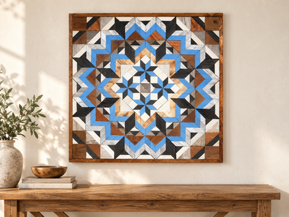 Amish Handmade Barn Quilt Wall Art – Reclaimed Barn Wood – 30.5” x 30.5”