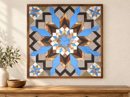 Amish Handmade Barn Quilt Wall Art – Reclaimed Barn Wood – 30.5” x 30.5”