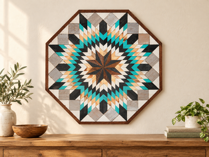 Amish Handmade Barn Quilt Wall Art – Reclaimed Barn Wood – 30.5” x 30.5”