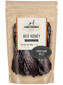 Farm Hounds Beef Kidney 4oz dehydrated dog treat rich in vitamins and minerals