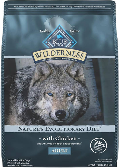 Blue Buffalo Wilderness Adult Chicken with Wholesome Grains Dry Dog Food