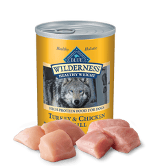 Blue Buffalo Wilderness Adult Grain-Free Healthy Weight Turkey & Chicken Wet Dog Can (12.5oz)