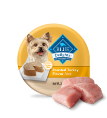 Blue Buffalo Delights Adult Small Breed Pate Style Roasted Turkey Flavor in Savory Juice Wet Dog Food (3.5oz)