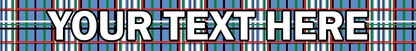 Personalized Tartan Plaid Blue Dog Collar