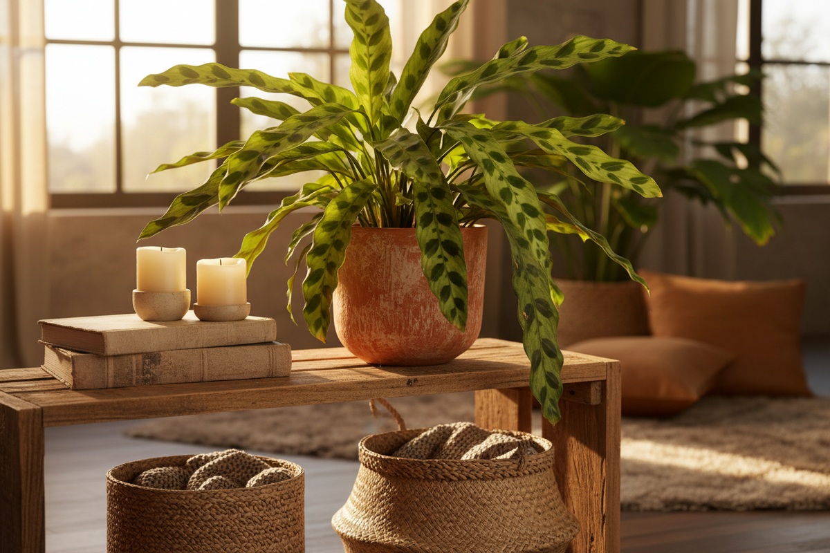 Calathea Rattlesnake – Wild-Patterned Prayer Plant
