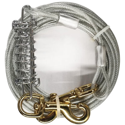 Four Paws Heavy Weight Dog Tie Out Cable Silver, 1ea/30 Foot