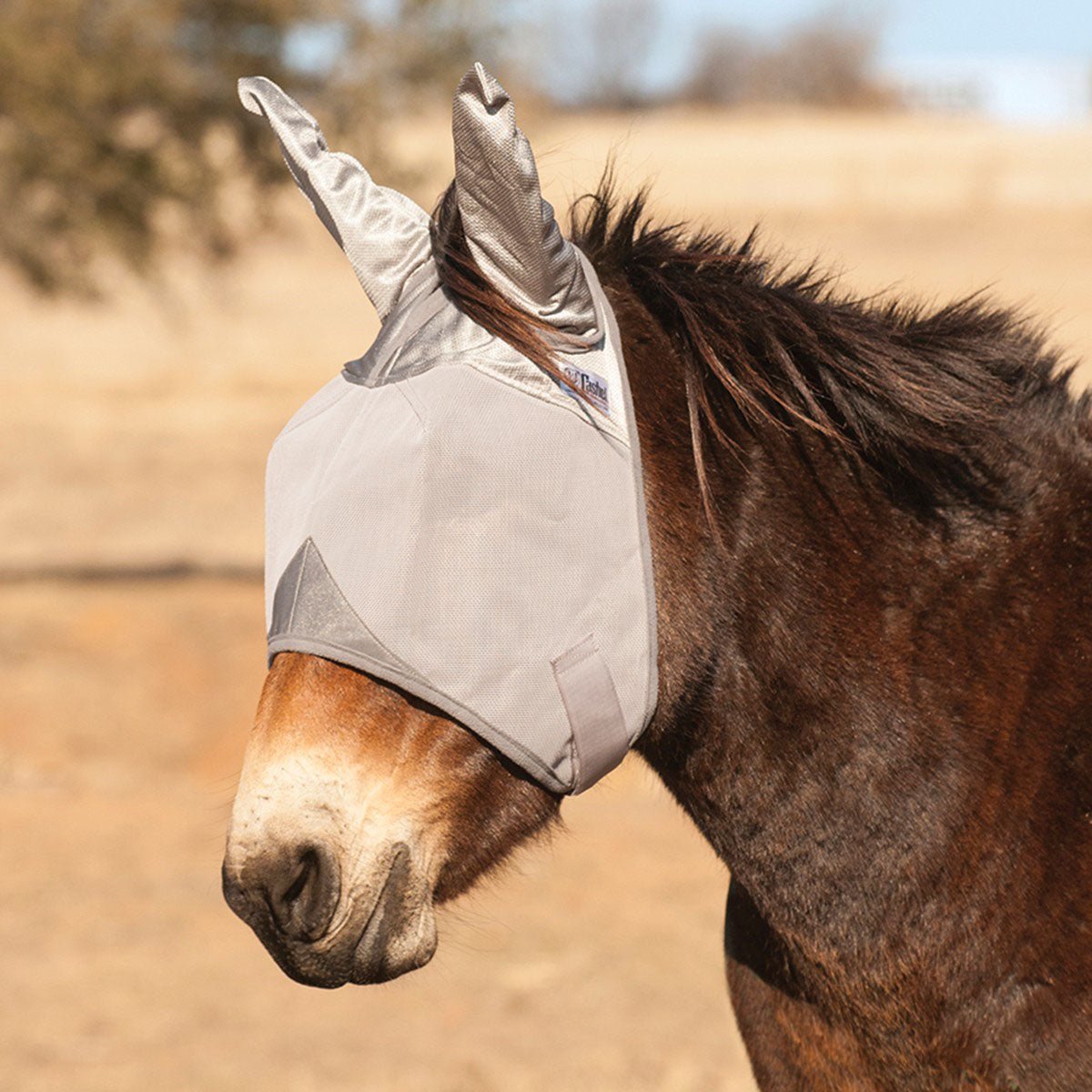 Cashel Crusader Fly Mask for Mules & Donkeys with Ears, UV Protection & Soft Mesh Comfort