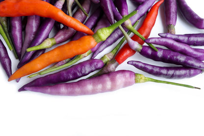 100 MIXED CAYENNE PEPPER Hot Yellow Purple Orange Red Green Capsicum Vegetable Seeds