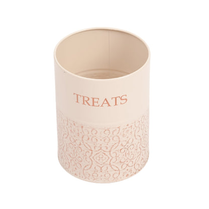 Country Living Dog Treat Canisters - Set of 2 Carbon Steel Jars with Bamboo Lids – White Swan