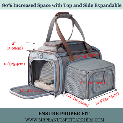 Mr. Peanut's Gold Series Standard Size Airline Compliant Expandable Pet Carrier V3.0