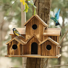 Wood Bird House Garden Decor