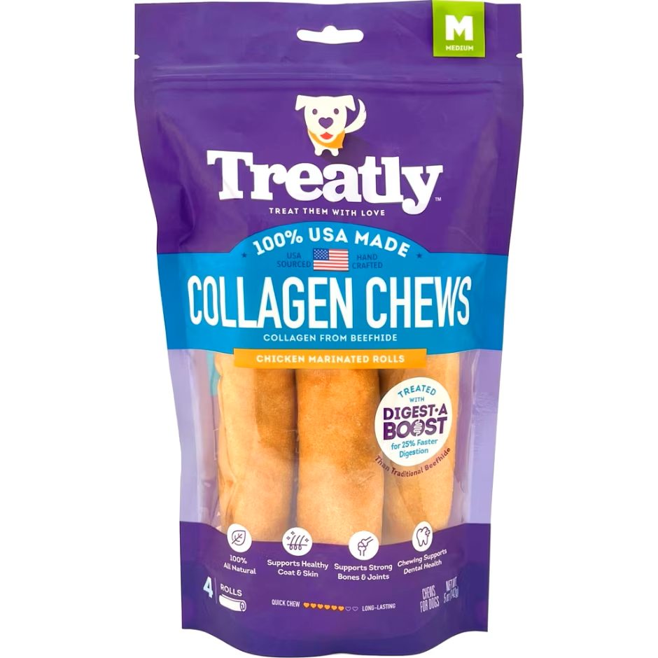 Treatly USA Collagen Rolls Chicken 6in. -4 Pk