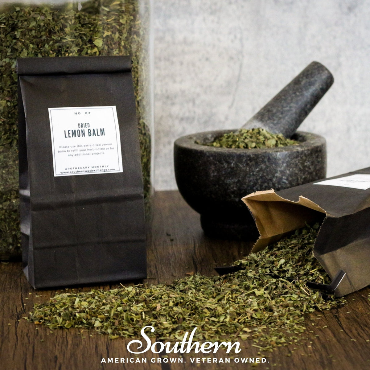 Dried Lemon Balm Leaves - 2 Cups, Calming Herbal Tea, Culinary & Aromatherapy, Melissa officinalis