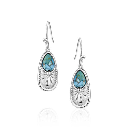 Pointed Path Turquoise Earrings