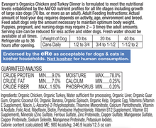Evanger's Orgaincs All Life Stages Chicken & Turkey Dinner Wet Dog Can (12.5oz)