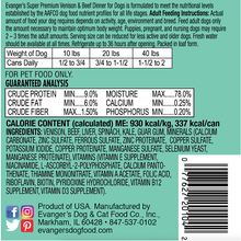 Evanger's Super Premium All Life Stages Venison & Beef Dinner, Limited Ingredient Wet Dog Can (12.5oz)