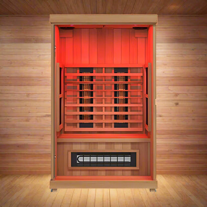 Finnmark FD-2 Full-Spectrum 2-Person Home Infrared Sauna With Built-In LCD Touchscreen Controller [FD-KN002] (SAK94731)
