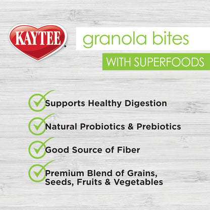 Kaytee Super Food Granola Bites Spinach and Kale Avian Treat 4.5oz
